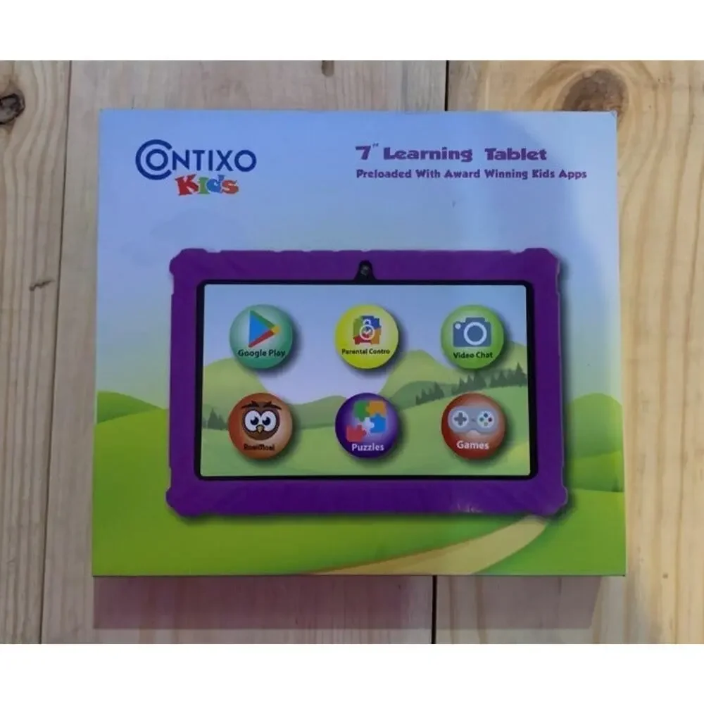 Contixo kids learning tablet 1gb ram 16gb memory, android V8-2 purple
